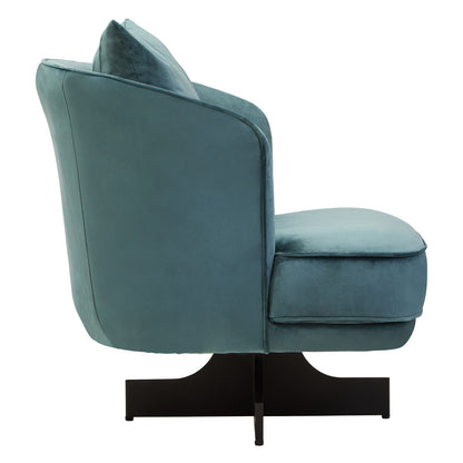 Hale Azure Velvet Swivel Chair