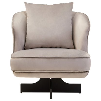 Hale Grey Velvet Swivel Chair