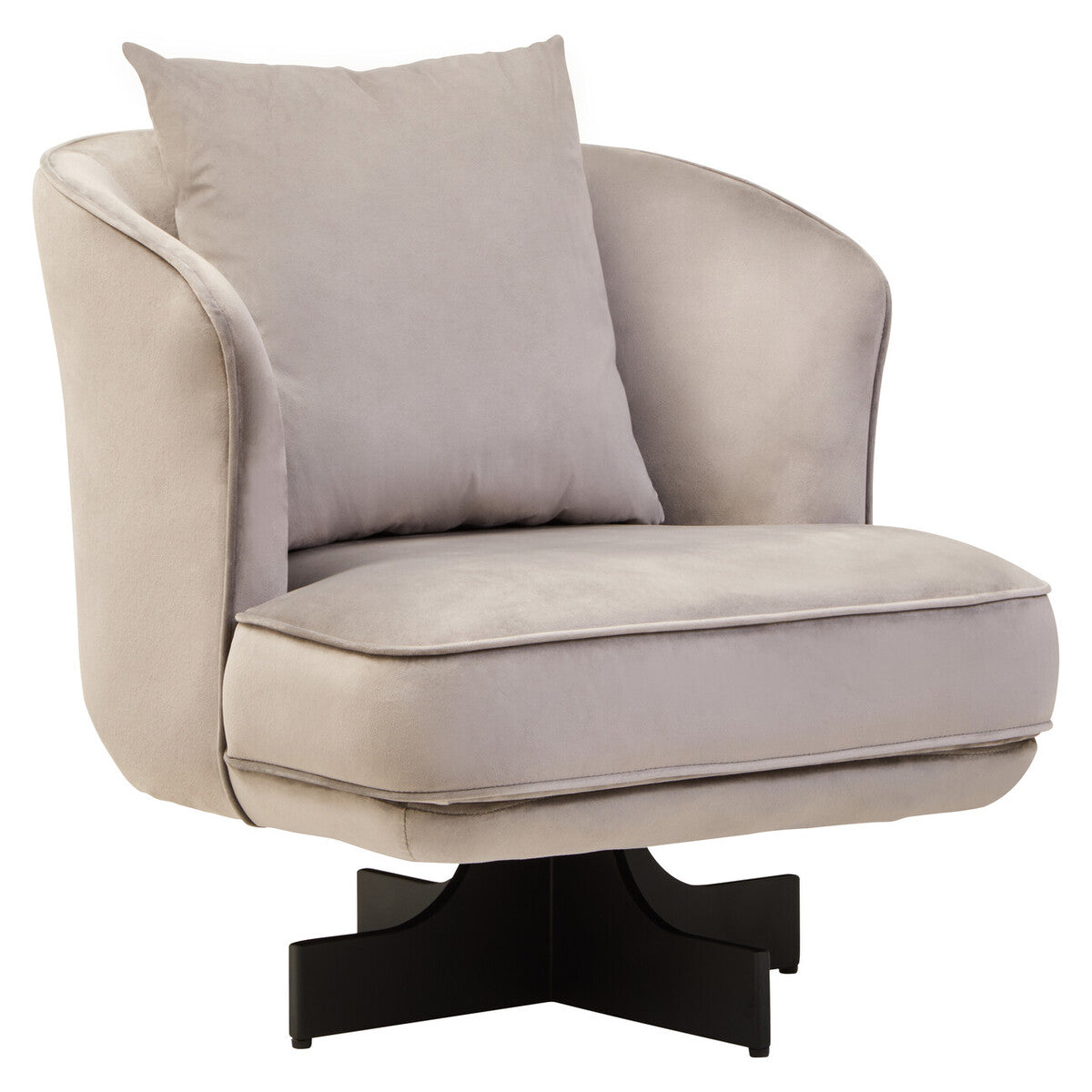 Hale Grey Velvet Swivel Chair