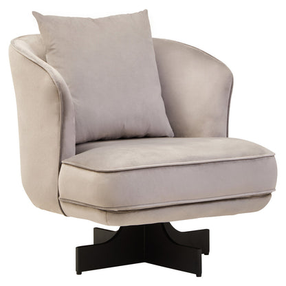 Hale Grey Velvet Swivel Chair