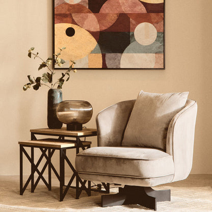 Hale Grey Velvet Swivel Chair