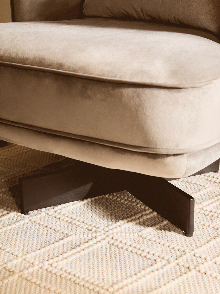 Hale Grey Velvet Swivel Chair