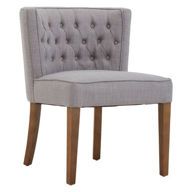 Parkside Grey Fabric Curved Dining Chair