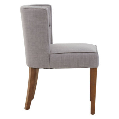 Parkside Grey Fabric Curved Dining Chair