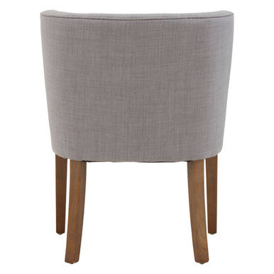 Parkside Grey Fabric Curved Dining Chair