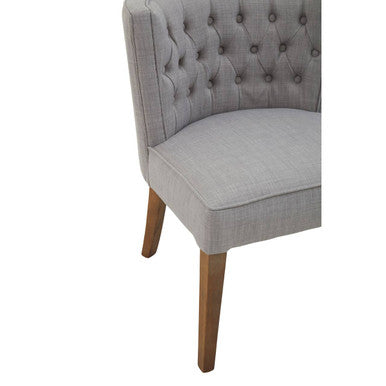 Parkside Grey Fabric Curved Dining Chair