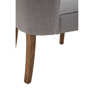 Parkside Grey Fabric Curved Dining Chair