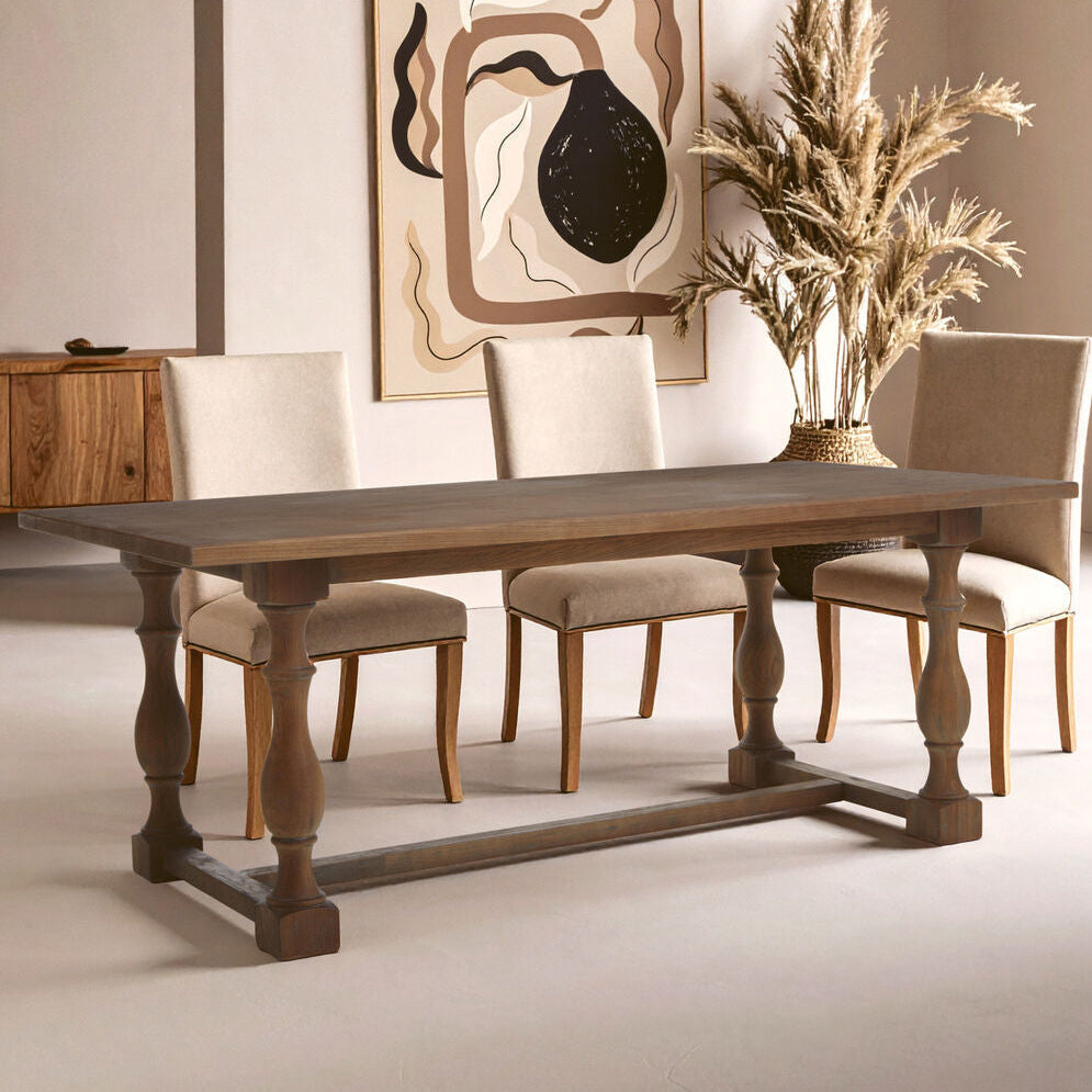 Parkside Oak Wood Rectangular Dining Table