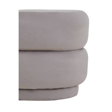 Hartford Mink Velvet Oval Pouffe