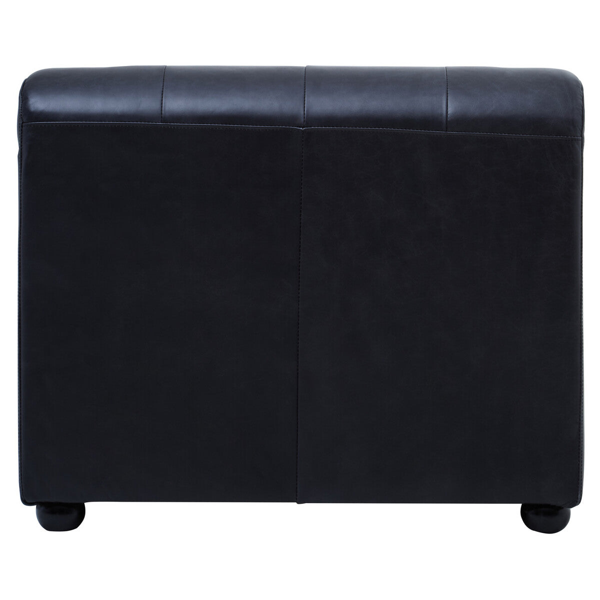 King Antique Black Left Arm Leather Modular Chaise Sofa