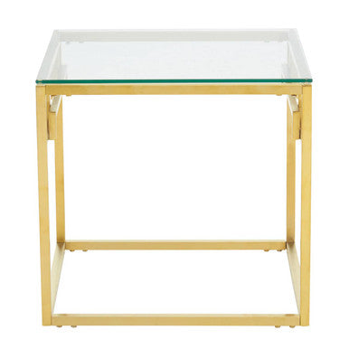 Allure Gold Brushed Side Table