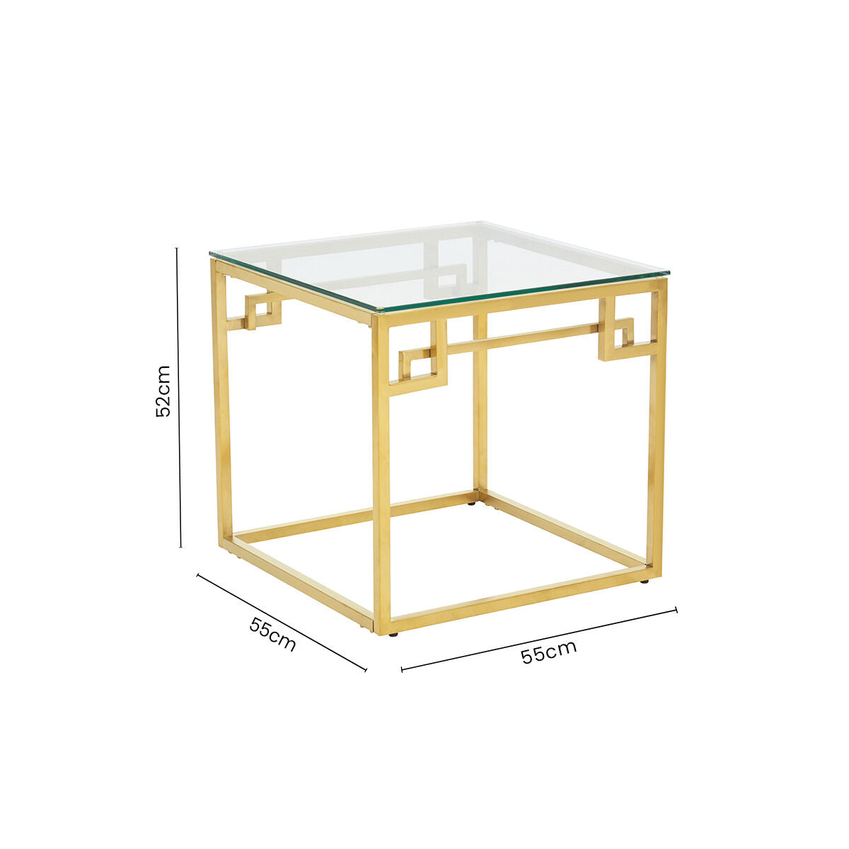 Allure Gold Brushed Side Table