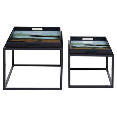 Celina Set Of 2 Assorted Colour Nesting Tables