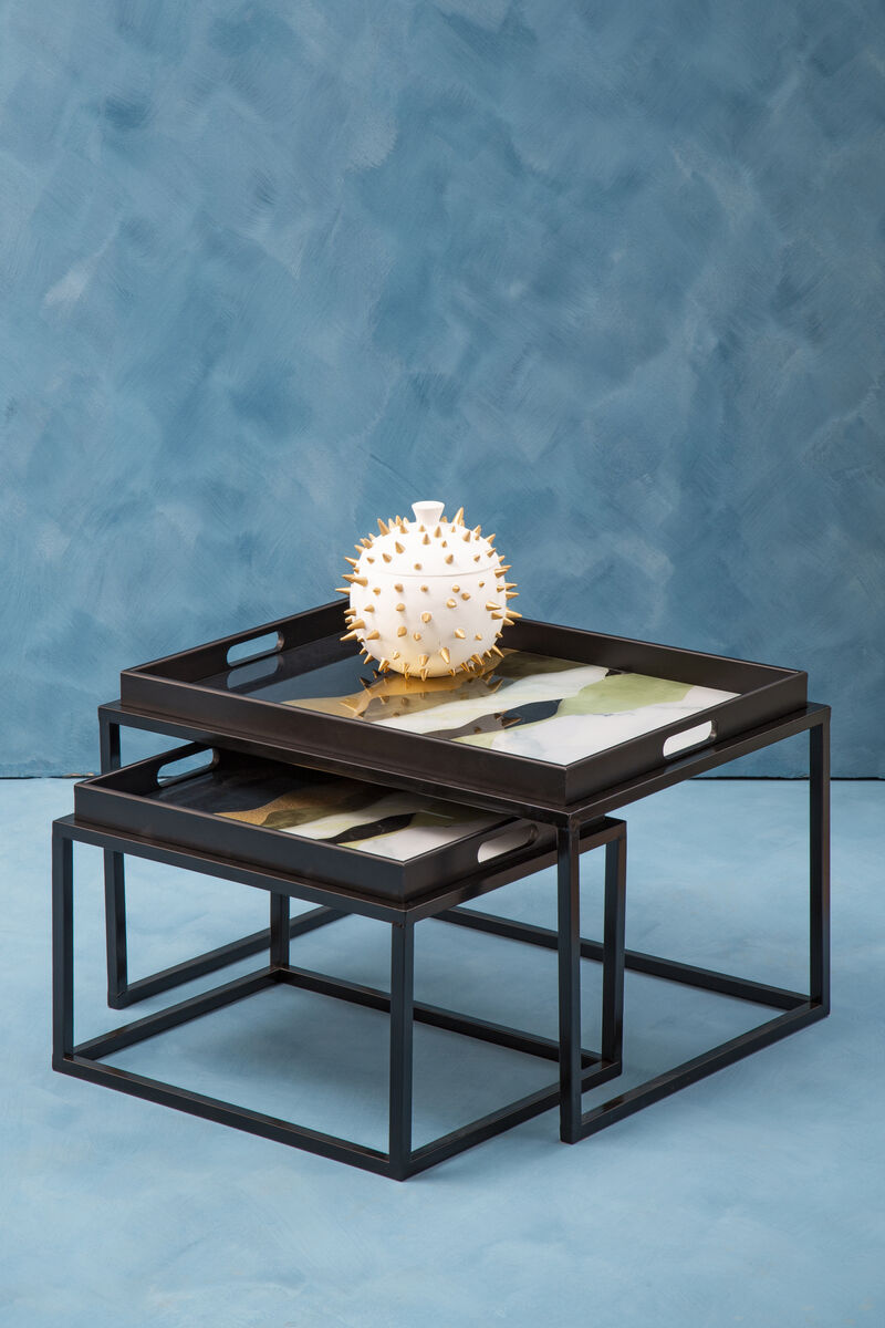 Celina Set Of 2 Assorted Colour Nesting Tables