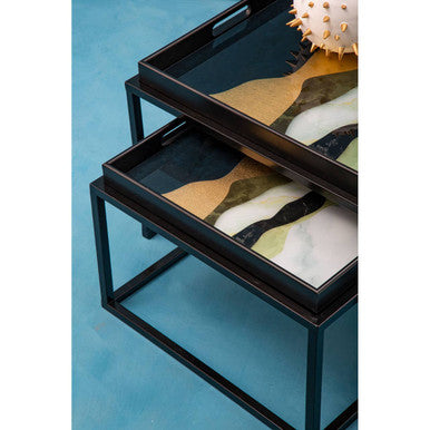 Celina Set Of 2 Assorted Colour Nesting Tables