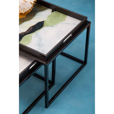 Celina Set Of 2 Assorted Colour Nesting Tables