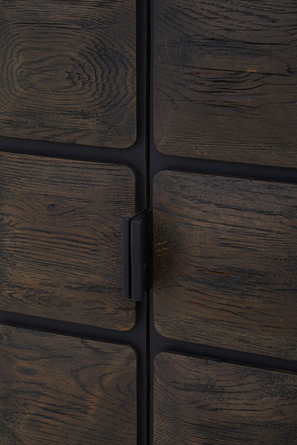 Lucca Recycled Dark Oak Wood Cabinet