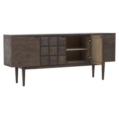 Lucca Recycled Dark Oak Wood Sideboard