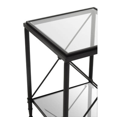 Axis Square Black Finish Side Table