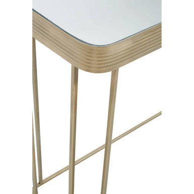 Ella Gold Console Table with Mirror Top