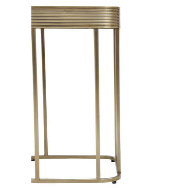 Ella Gold Side Table with Mirror Top