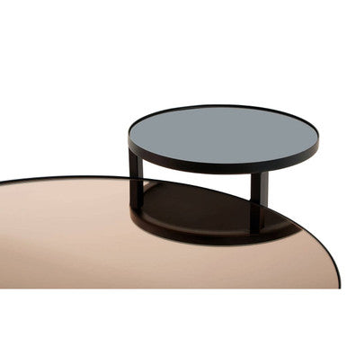 Cercle Smoked Mirror 2 Tier Coffee Table