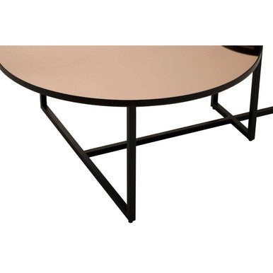 Cercle Smoked Mirror 2 Tier Coffee Table