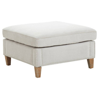 Sutton Grey Fabric Footstool