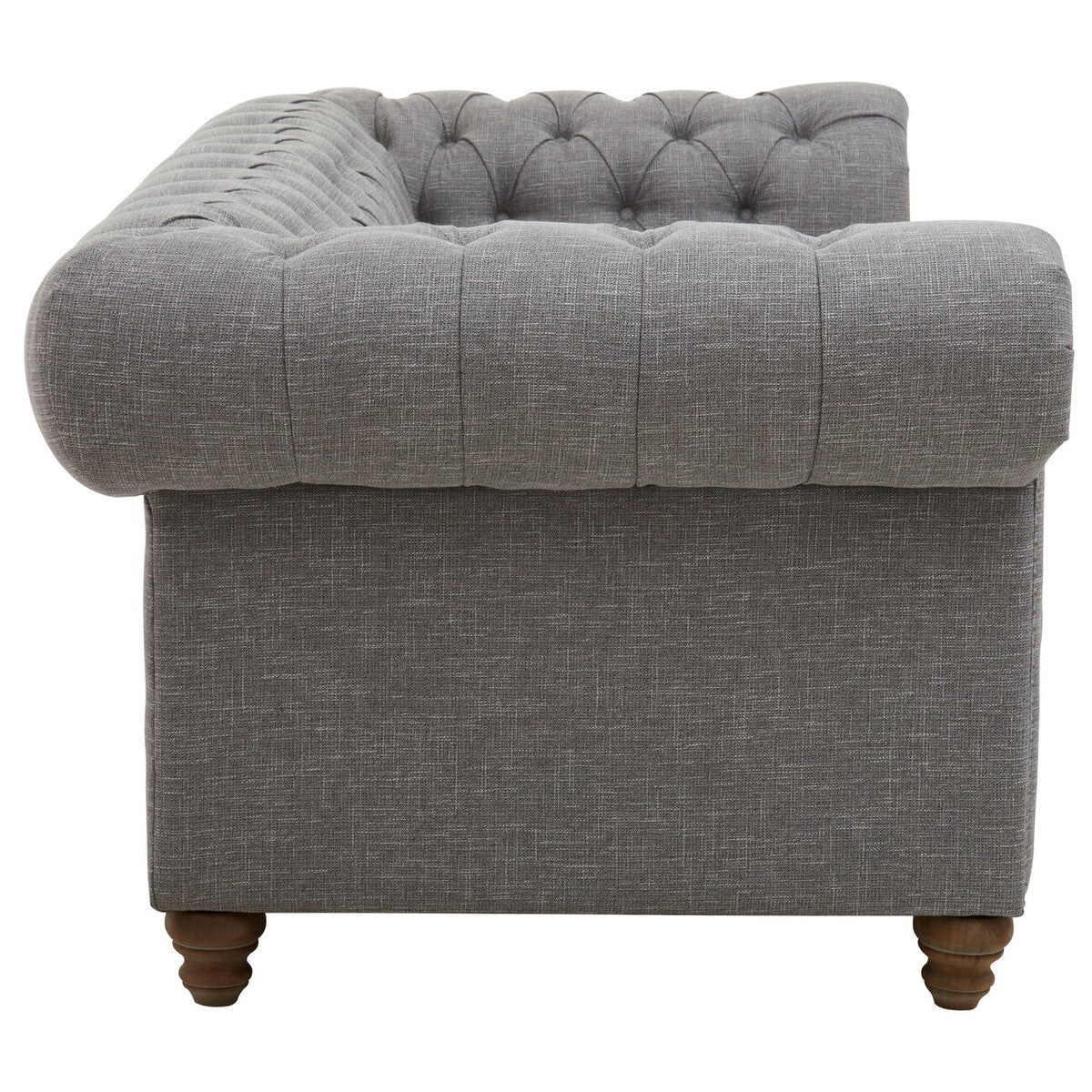 Stella Three Seat Grey Linen Sofa