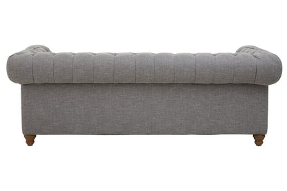 Stella Three Seat Grey Linen Sofa