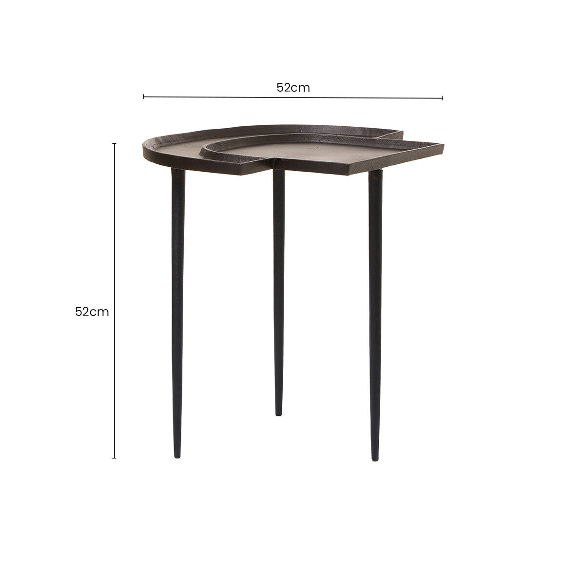 Simbolo Bronze Top Side Table