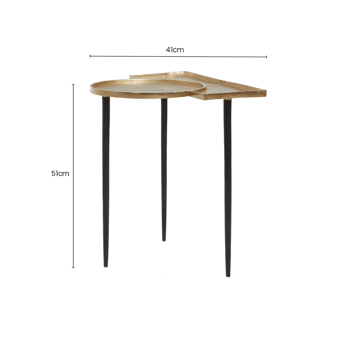 Simbolo Gold Top Side Table