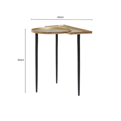 Simbolo Gold Top Side Table