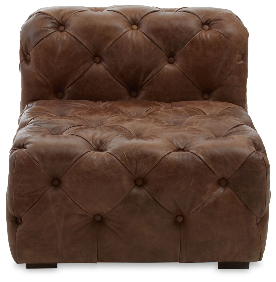 Brown Leather Modern Chesterfield Modular Sofas Chair | Hoxton