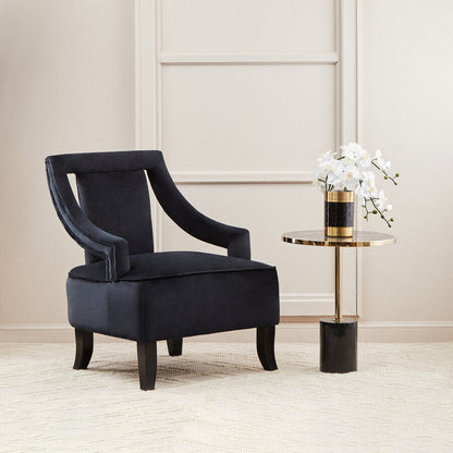 Faye Black Velvet Chair