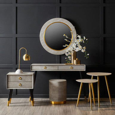 Cadio Shagreen Round Stool