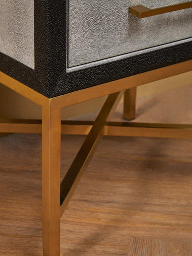 Cadiz 1 Drawer Shagreen Side Table