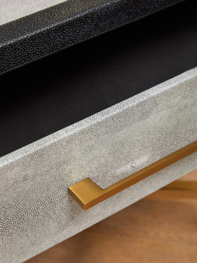 Cadiz 1 Drawer Shagreen Side Table