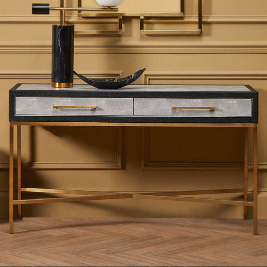 Cadiz Grey Shagreen Console Table