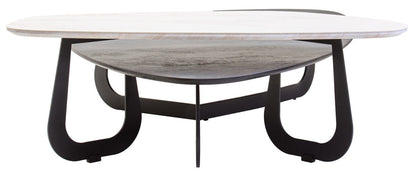 Imperia 2 Tier Large Asymmetrical Ceramic Coffee Table