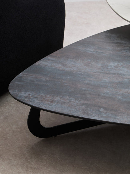 Imperia 2 Tier Large Asymmetrical Ceramic Coffee Table