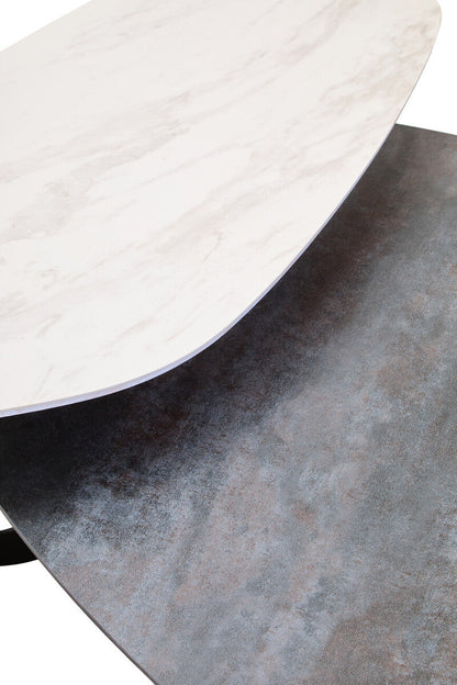 Imperia 2 Tier Large Asymmetrical Ceramic Coffee Table