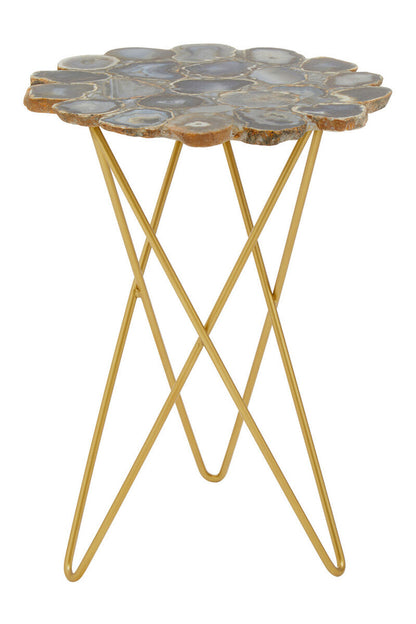 Jaipur Side Table with Agate Top