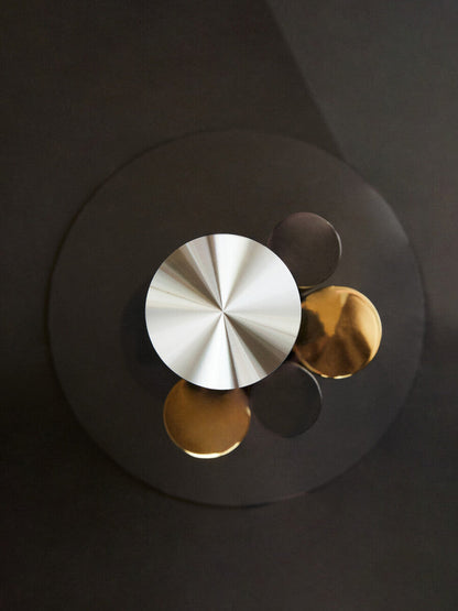 Oria Glass Gold And Black Base Side Table