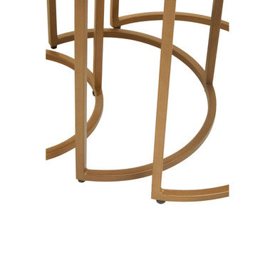 Varana Nest Of Three Black Marble Top Tables