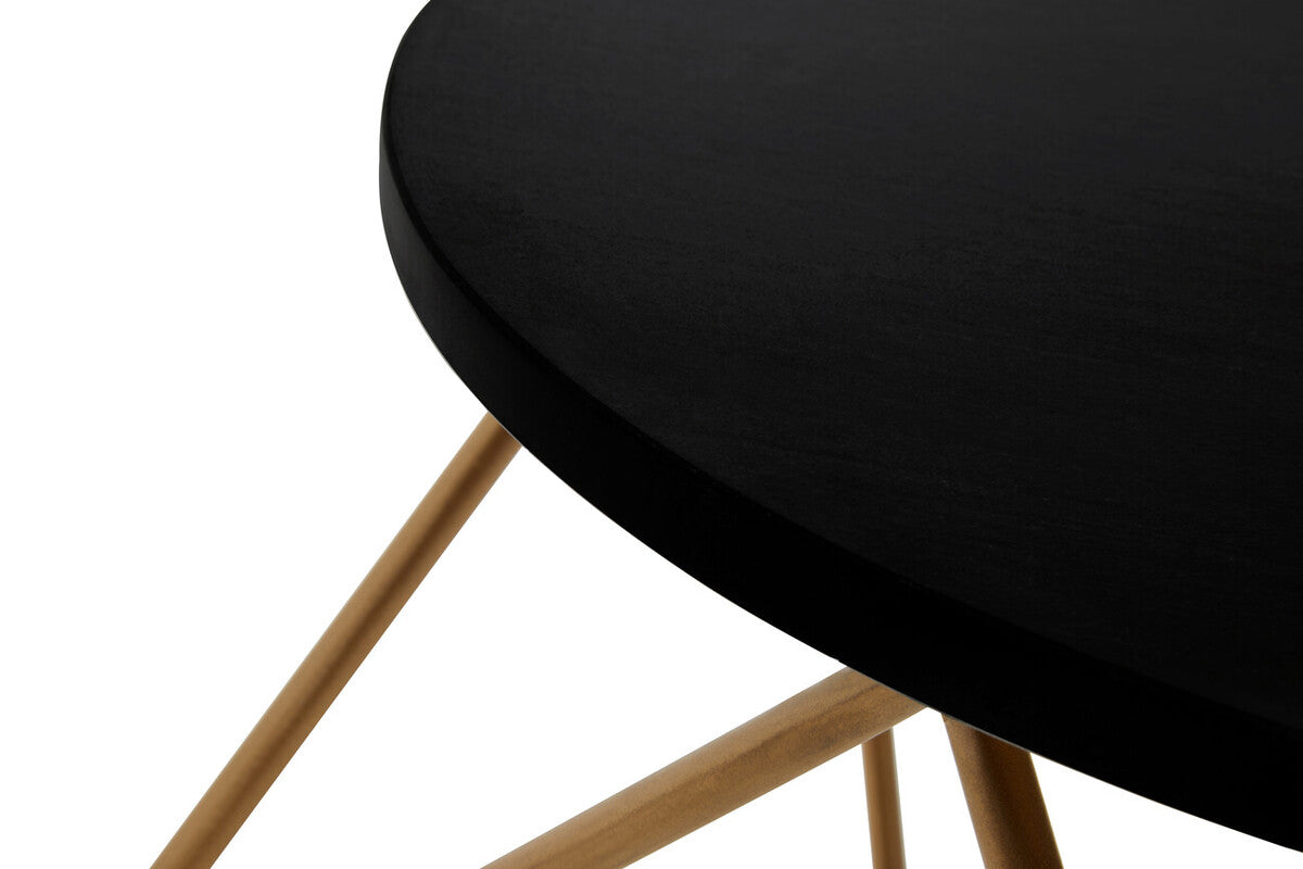 Varana Round Marble Top Coffee Table With Gold Finish Frame