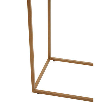 Varana Black Marble Top Console Table With Gold Iron Frame