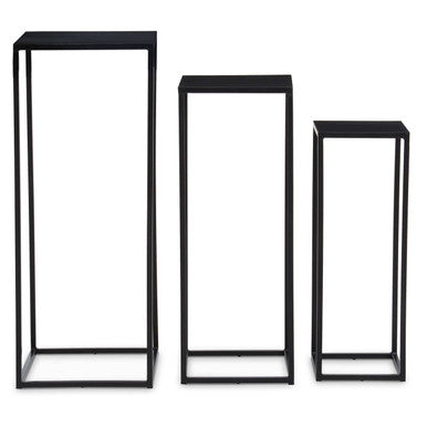 Mandoli Nest Of 3 Black Side Tables