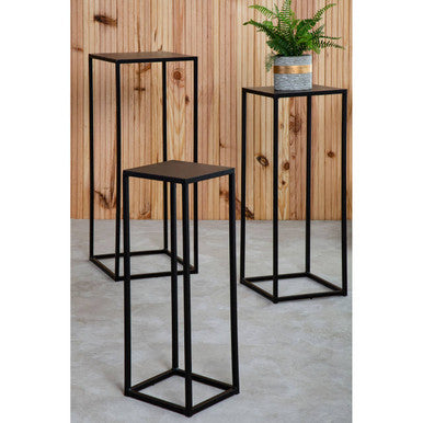 Mandoli Nest Of 3 Black Side Tables