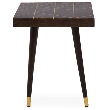 Naro Mango Wood And Gold Tip Legs Side Table